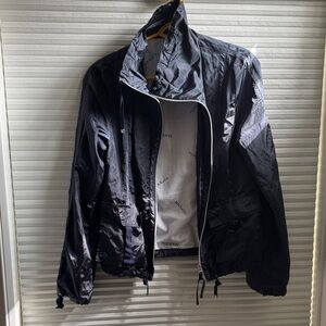 Max & Co. Women's navy blue Lightweight Windbreaker Jacket Sz 40 made in Italy